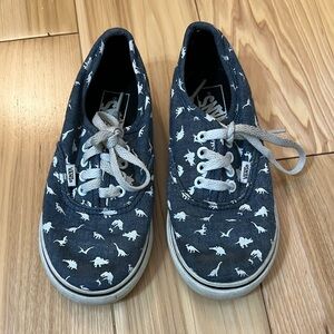 Vans Kids Dinosaur Print Sneakers - Blue and White size 10